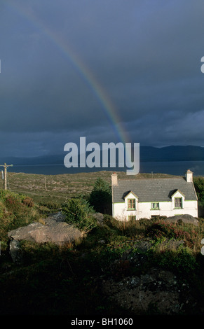 Europe, Great Britain, Ireland, Co. Kerry, Cottage in the Ring of Kerry Stock Photo