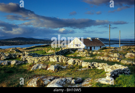 Cottage in Knock, Lettermullen peninsula, Connemara, Co. Galway, Ireland, Europe Stock Photo