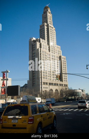 The Williamsburgh Savings Bank building, the tallest building in Brooklyn in New York Stock Photo