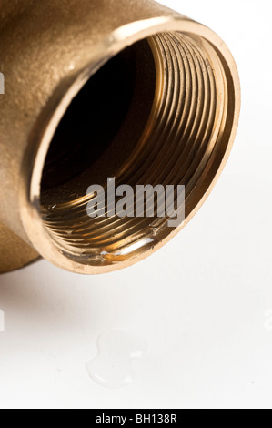 Cutout of a pipe joint on white background Stock Photo