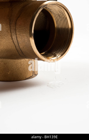 Cutout of a pipe joint on white background Stock Photo