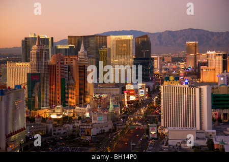 Aerial view of the Strip, Las Vegas, Nevada. Stock Photo