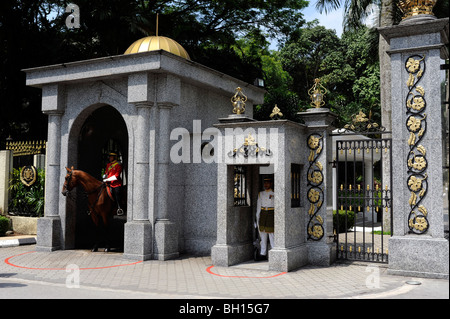 Royal mounted guard at the National Palace, Istana Negara,Kuala Lumpur,Malaysia,Indonesia,Asia Stock Photo