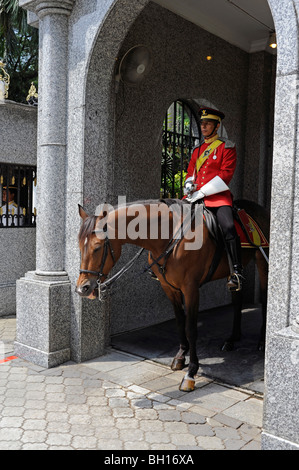 Royal mounted guard at the National Palace, Istana Negara,Kuala Lumpur,Malaysia,Indonesia,Asia Stock Photo