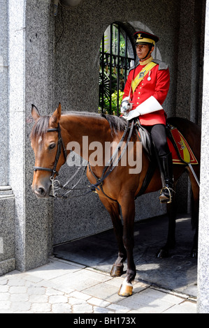 Royal mounted guard at the National Palace, Istana Negara,Kuala Lumpur,Malaysia,Indonesia,Asia Stock Photo