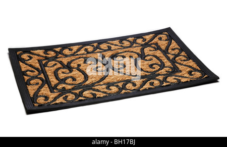 Rubber and fibre doormat Stock Photo