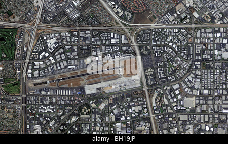 Aerial view of John Wayne Airport in Orange County, California, at ...