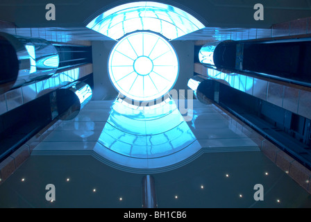 Atrium and elevators on board the Norwegian Sun cruise ship Stock Photo