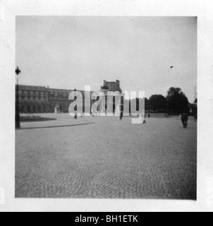 Scene in liberated Paris, France at the conclusion of WWII. Stock Photo