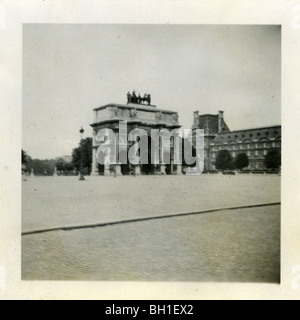 Arch in liberated Paris, France at the conclusion of WWII. Stock Photo