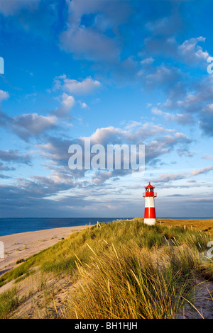 Lighthouse List-East, Ellenbogen, Sylt Island, Schleswig-Holstein, Germany Stock Photo