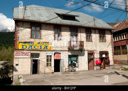 Shops in Azuga Romania Eastern Europe Stock Photo