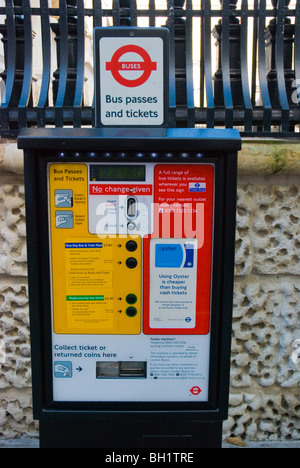 Ticket machine for London bus tickets Stock Photo - Alamy