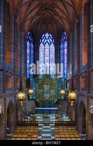 Lady Chapel inside Liverpool Cathedral, is the Church of England Cathedral of the Diocese of Liverpool, built on St James's Mount in Liverpool UK Stock Photo