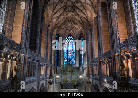 Lady Chapel inside Liverpool Cathedral, is the Church of England Cathedral of the Diocese of Liverpool, built on St James's Mount in Liverpool UK Stock Photo