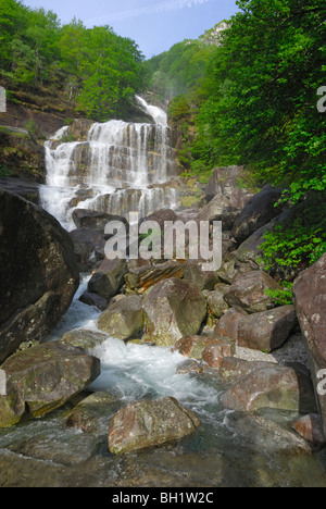 cascade in valley of Verzasca, Verzascatal, Ticino, Switzerland Stock Photo