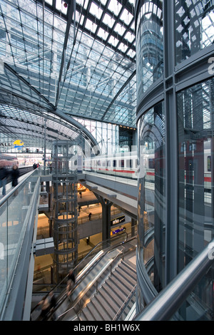 Central Railway Station, Berlin Central Station, the new build station in the governmental area, Berlin, Germany, Europe Stock Photo