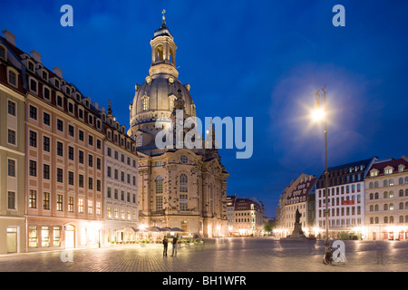 Neumarkt with Dresdner Frauenkirche, Church of Our Lady, Dresden, Saxony, Germany, Europe Stock Photo