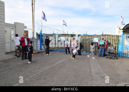 Israel, Kibbutz Rosh Hanikra Lebanese border crossing Stock Photo