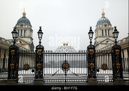 Winter view of the Old Roysl Naval College, Greenwich Stock Photo