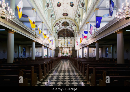 Interior of St. Louis Cathedral in Jackson Square New Orleans, Louisiana, United States Stock Photo