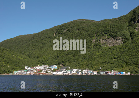 The outport village of Grey River, Newfoundland Stock Photo