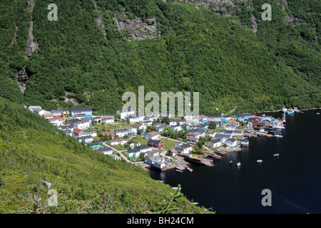 The outport village of Grey River, Newfoundland Stock Photo