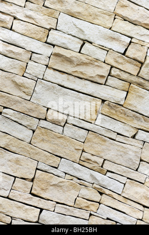 Wall made from sandstone bricks Stock Photo