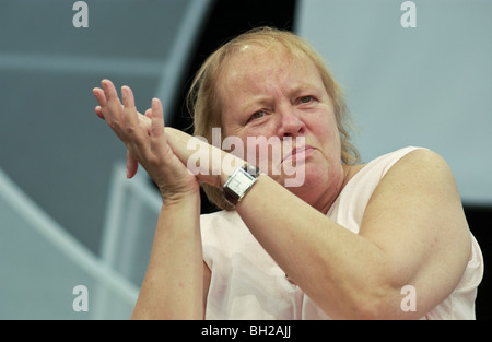 Marjorie Mo Mowlam MP pictured at the Guardian Hay Festival 2002 Hay on Wye Powys Wales UK Stock Photo