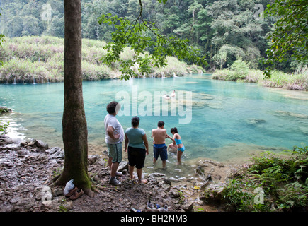 Monumento Natural Semuc Champey, Alta Verapaz, Guatemala. Stock Photo