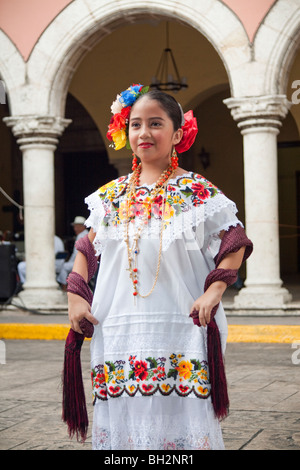 The Jarana is the typical dance of Yucatan, with its origins in a blend of ancient indigenous, mestizo and Spanish  dances. Stock Photo