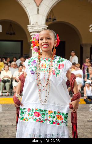 The Jarana is the typical dance of Yucatan, with its origins in a blend of ancient indigenous, mestizo and Spanish  dances. Stock Photo