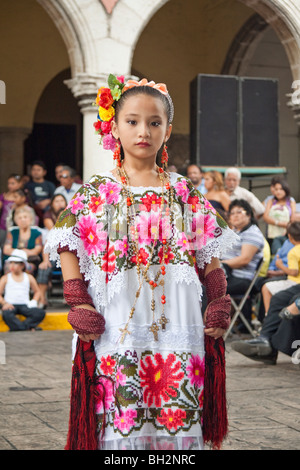 The Jarana is the typical dance of Yucatan, with its origins in a blend of ancient indigenous, mestizo and Spanish  dances. Stock Photo