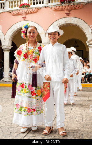 The Jarana is the typical dance of Yucatan, with its origins in a blend of ancient indigenous, mestizo and Spanish  dances. Stock Photo