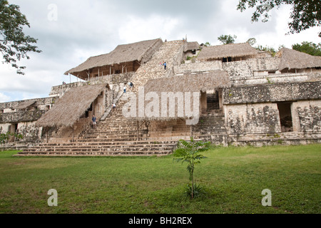 The principal structure of Ek Balam is The Arcopolis. Yucatan Mexico. Stock Photo