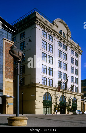 a view of the Malmaison Hotel on the east quayside in Newcastle upon Tyne Stock Photo