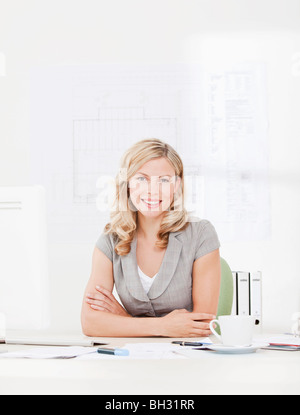 Portrait of a jolly businesswoman Stock Photo - Alamy