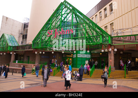 St Johns shopping precint and market exterior central Liverpool England UK Europe Stock Photo