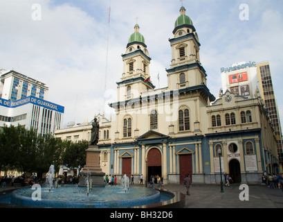 Ecuador. Guayaquil city. Square and Church of San francisco. Stock Photo