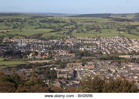 A view of Otley from The Chevin, West Yorkshire, England, UK Stock ...