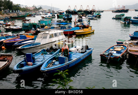 Cheung Chau, Hong Kong harbour Stock Photo