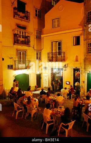 FADO VADIO CAFE, POPULAR FADO PRACTICED BY ALL, LISBON, PORTUGAL Stock Photo