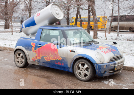 Car used in advertising campaign. Stock Photo