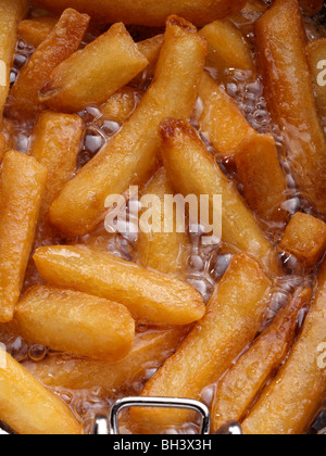 Chips deep fat frying Stock Photo - Alamy