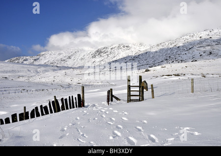 Pen-y-Gwryd Gwynedd North Wales UK January 2010 Stock Photo
