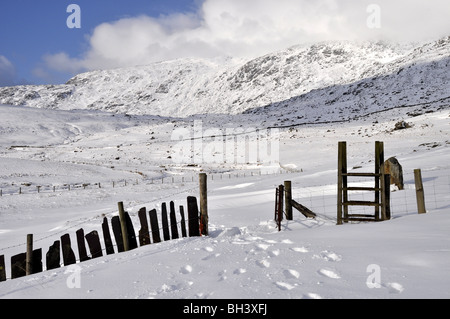 Pen-y-Gwryd Gwynedd North Wales UK January 2010 Stock Photo