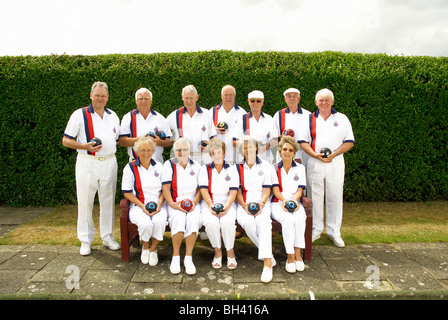 bowls team shot Stock Photo