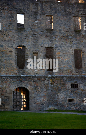 Balvenie castle ruins near Dufftown. Built by the Comyn Clan in the 12th century and abandoned in the 1720s. Stock Photo