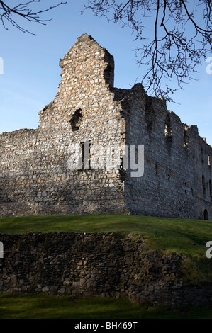 Balvenie castle ruins near Dufftown. Built by the Comyn Clan in the 12th century and abandoned in the 1720s. Stock Photo