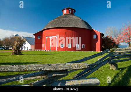 The Red Barn Theater at Amish Acres in Nappanee IN is the only repertory theater on the National Register of Historic Places. Stock Photo